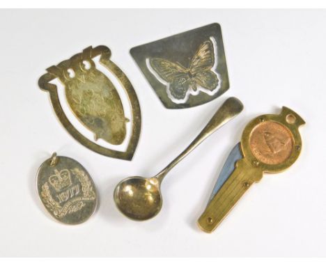 MISCELLANEOUS. A Farthing folding penknife with original box &amp; leaflet, page markers etc.