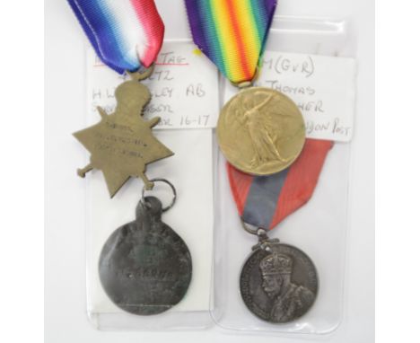 SINGLE MEDALS etc. 1. A 1914/15 Star named to S18856 Pte C R Smith Cameron Highrs. (Charles entitled to a trio, served France