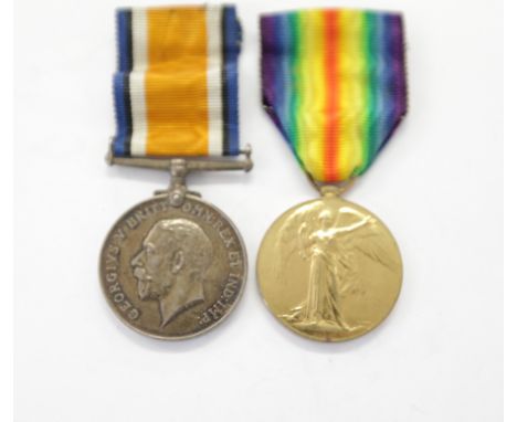 A DLI/MGC OFFICERS GT WAR PAIR. British War &amp; Victory medal pair, named to Captain A Noall. Alexander Noall was serving a