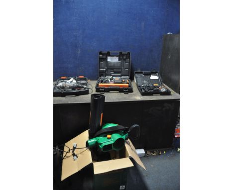 CHALLENGE AND CHALLENGE XTREME POWER TOOLS including a garden blower and angle grinder (both PAT pass and working) , SDS brea
