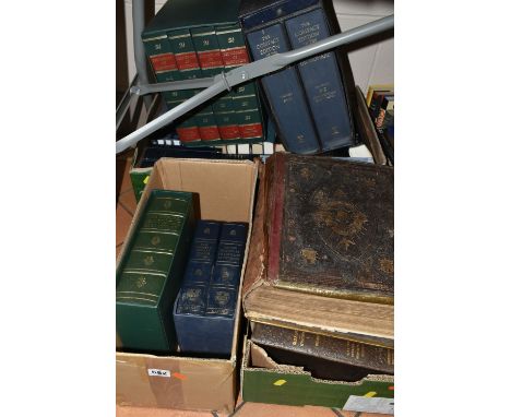 THREE BOXES AND LOOSE BOOKS containing forty-five miscellaneous titles to include two volumes of The Compact Edition Of The O