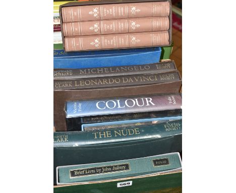 THE FOLIO SOCIETY, Eleven Titles including three volumes of Vasari; Giorgio, Lives Of The Artists, Gaunt; William, The Pre-Ra