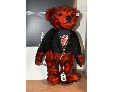 A BOXED STEIFF LIMITED EDITION 'STEIFF ROCKS!' THE ROLLING STONES TEDDY BEAR, with certificate numbered 561/3000, fully joint