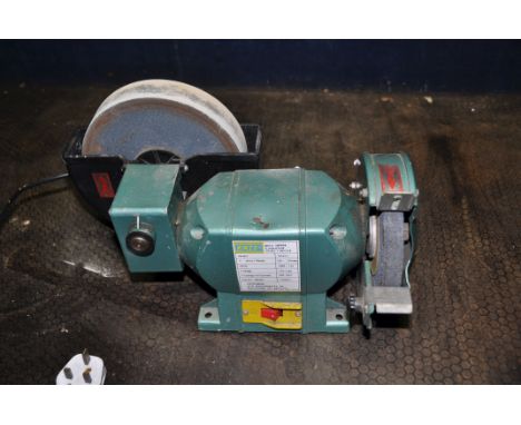 A KINZO 8E415 WET AND DRY BENCH GRINDER  (PAT pass and working)