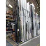 Metal frame 5 section vertical storage rack, width 2m x depth 1240mm x height 4m, single sided (