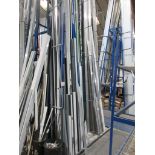 Metal frame 5 section vertical storage rack, width 2m x depth 1240mm x height 4m, single sided (