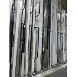 Metal frame 5 section vertical storage rack, width 2m x depth 1240mm x height 4m, single sided (