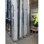 Metal frame 5 section vertical storage rack, width 2m x depth 1240mm x height 4m, single sided (