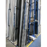 Metal frame 5 section vertical storage rack, width 2m x depth 1240mm x height 4m, single sided (