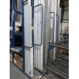 Metal frame 5 section vertical storage rack, width 2m x depth 1240mm x height 4m, single sided (