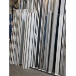 Metal frame 5 section vertical storage rack, width 2m x depth 1240mm x height 4m, single sided (