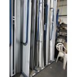 Metal frame 5 section vertical storage rack, width 2m x depth 1240mm x height 4m, single sided (