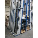 Metal frame 5 section vertical storage rack, width 2m x depth 1240mm x height 4m, single sided (