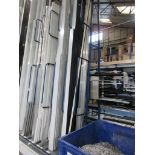 Metal frame 5 section vertical storage rack, width 2m x depth 1240mm x height 4m, single sided (