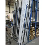 Metal frame 5 section vertical storage rack, width 2m x depth 1240mm x height 4m, single sided (