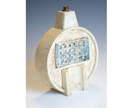Troika pottery lamp base marked 'A L' (Ann Lewis), 22cm high including fitment   Condition: We endeavour to mention any post-