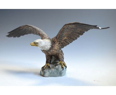 Large Goebel figure of a fish eagle or osprey, CV104, 50.5cm across wings   Condition: Loss to tip of beak and extremity of r
