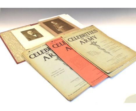 Books - Celebrities of the Army parts I-IX, together with Men of Note In the British Coal Mining Industry, illustrations Cond