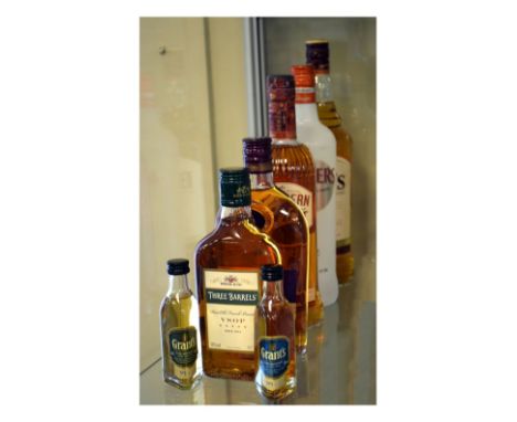 Quantity of spirits to include; Bells Blended Scotch Whisky, Courvoisier VS Cognac, etc   Condition: Seals are intact, levels