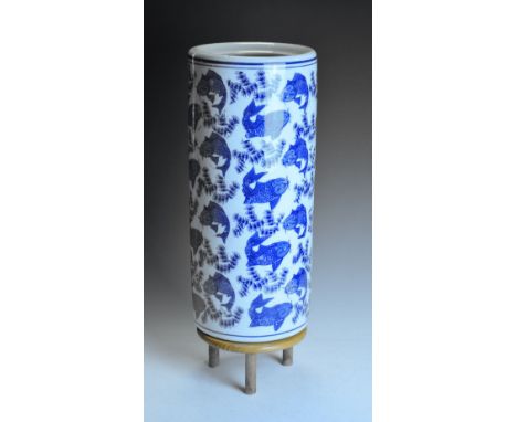 Chinese ceramic stick stand of recent manufacture, 45cm high   Condition: **Due to current lockdown conditions, bidders are u