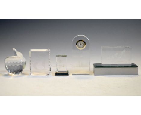 Collection of glass novelty items, including Stewart crystal, 11cm high and smaller   Condition: We endeavour to mention any 
