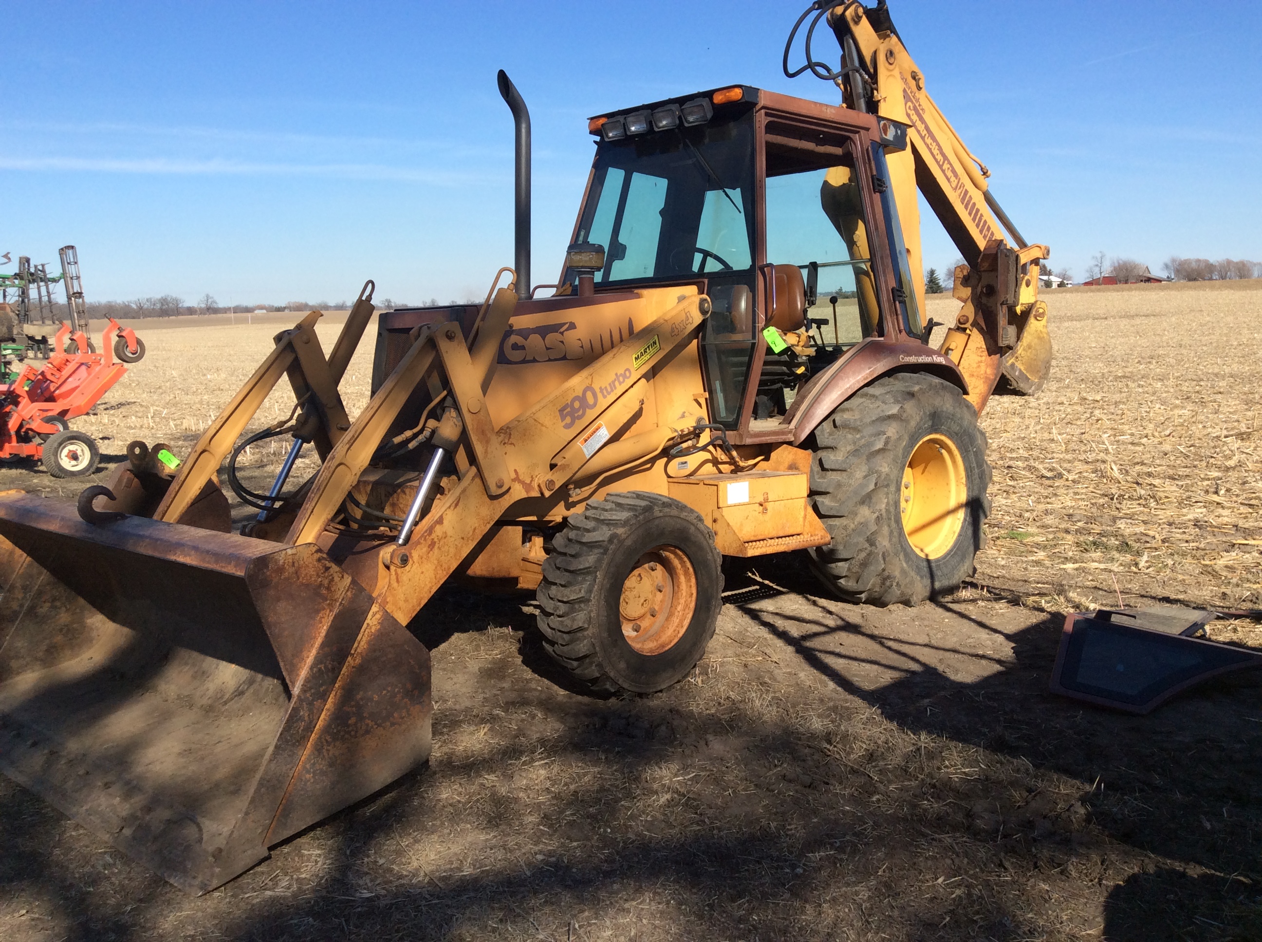 Case 590 Turbo Tractor/ Loader Backhoe, 4x4, ExtendAHoe, 7 ½ Ft