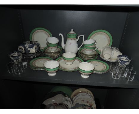 A selection of ceramics including tea cup and saucer sets including Royal Worcester and Palissy