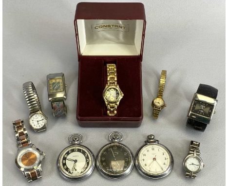 VINTAGE &amp; LATER LADY'S &amp; GENT'S POCKET &amp; WRISTWATCHES - to include Services Army, Ingersoll and Smiths Empire chr