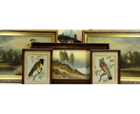 C H CHAPMAN (British 20th century) oils on canvas, a pair - figures punting with buildings to side, signed, 35 x 47.5cms, H T