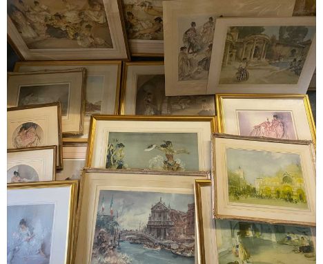 SIR WILLIAM RUSSELL FLINT collection (17) limited edition and other prints, some signed, majority framed, various sizes (97 x