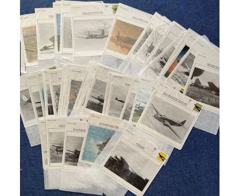 50 Warplanes Collectors cards (Heavy, Medium &amp; Torpedo Bombers) Approx Size 6 x 6, produced by Aircraft Italian Musee de 