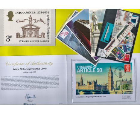 Transport, Historic and Monument Collection features FDC's, stamps and PHQ's, in mint condition. Featuring 2 postcards of the