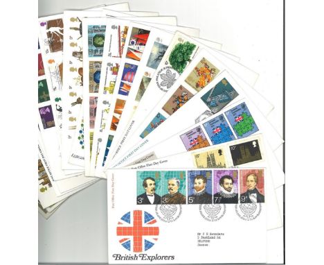 Collection of 54 FDC and Commemorative Covers with FDI Postmarks and Stamps some multiples, Including European Communities 19