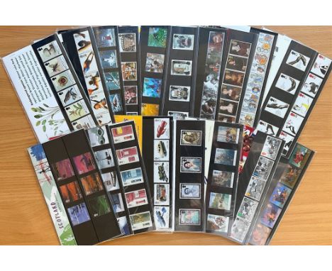 Large Presentation Pack Collection of 19 mint packs, including: Football Legends, Enid Blyton, H. M Queen Elizabeth the Queen