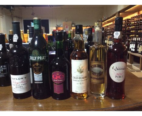 *6 bottles of assorted Port, Whisky Liqueur, Scotch etc.