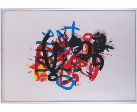 Alan Davie (1920-2014)
Colour lithograph "Brighton Improvisation No. 24" signed in pencil dated 1995, 30" x 40" framed