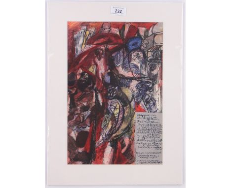 Gerald Wilde (1905-1986)
Lithograph extracts from T S Eliot's "Rhapsody on a windy night", signed & dated 1944 in the plate, 
