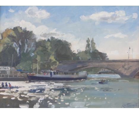 Karl Terry (Wapping Group)
oil on board "Afternoon Light, Chiswick" signed, inscribed verso, 12" x 16" framed