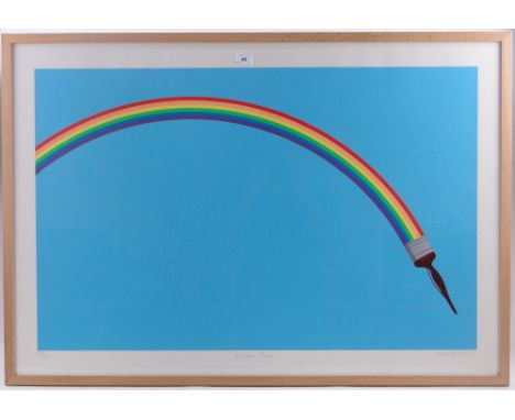 Patrick Hughes
Colour Lithograph, Rainbow paint, signed in pencil, dated 1976, No. 28 / 50, i 23" x 36" framed