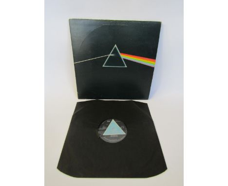 PINK FLOYD: 'The Dark Side Of The Moon' LP (SHVL 804), first pressing with solid blue triangle label (vinyl G+, sleeve VG, no