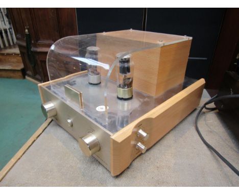 An AV-400 vacuum tube amplifier (missing two valves) 