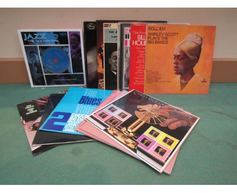 Assorted Jazz and Blues LP's incl. Shirley Scott, Billie Holiday, Chris Barber (including signed 3 x LP box set), Chess Recor
