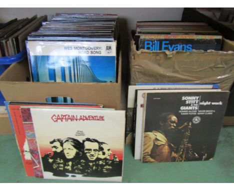 A collection of Jazz LP's including Stan Tracy, Cannonball Adderley, Charlie Parker, Art Tatum, Wes Montgomery, Stan Getz. Os