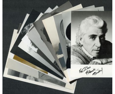 Actors - Twelve signed photos, 6x4 and smaller, some dedicated. They are James Mason, Oliver Tobias, Tom Courtenay, Jude Law,