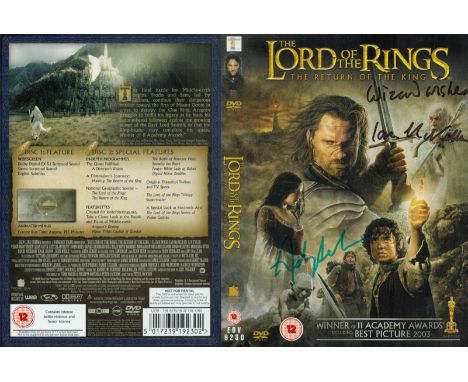 Lord of the Rings, a Return of the King DVD insert, (no DVD or case). Signed by Ian McKellen, who played Gandulf, adding 'Wiz