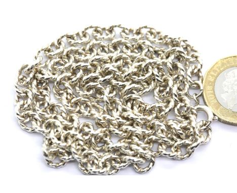 925 silver chain, L: 60 cm, 44g. P&amp;P Group 1 (£14+VAT for the first lot and £1+VAT for subsequent lots) 