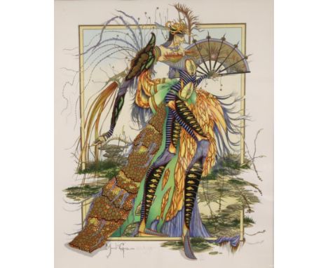 J C Graham Illingworth (1953-) limited edition silk screen print, 54/295 Mardi Gras, 53 x 71 cm, signed by artist and publish