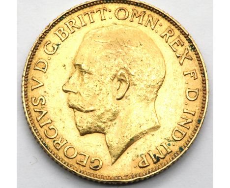 George V 1911 full sovereign.  P&amp;P Group 1 (£14+VAT for the first lot and £1+VAT for subsequent lots) 