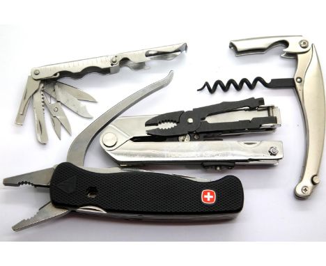 Four mixed new old stock multi tools.  P&amp;P Group 2 (£18+VAT for the first lot and £3+VAT for subsequent lots) 