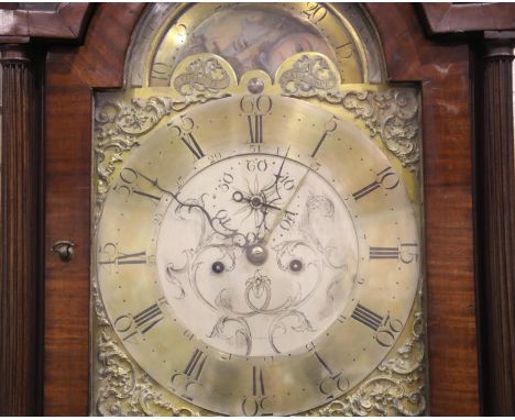 John Alker, Wigan, (fl.c.1790-1820) a late Georgian inlaid mahogany eight day longcase clock, having moon phase behind the gi